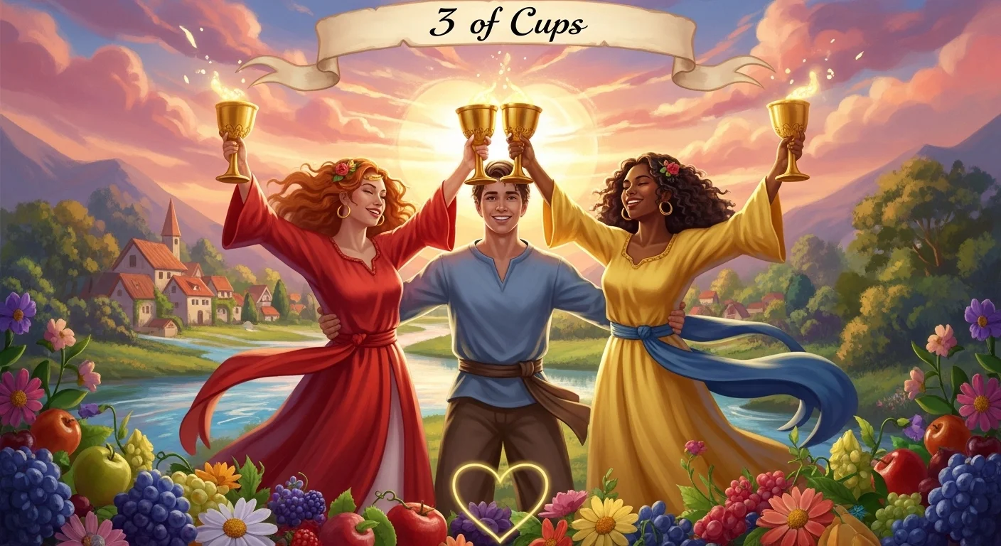 3 of Cups Meaning Love
