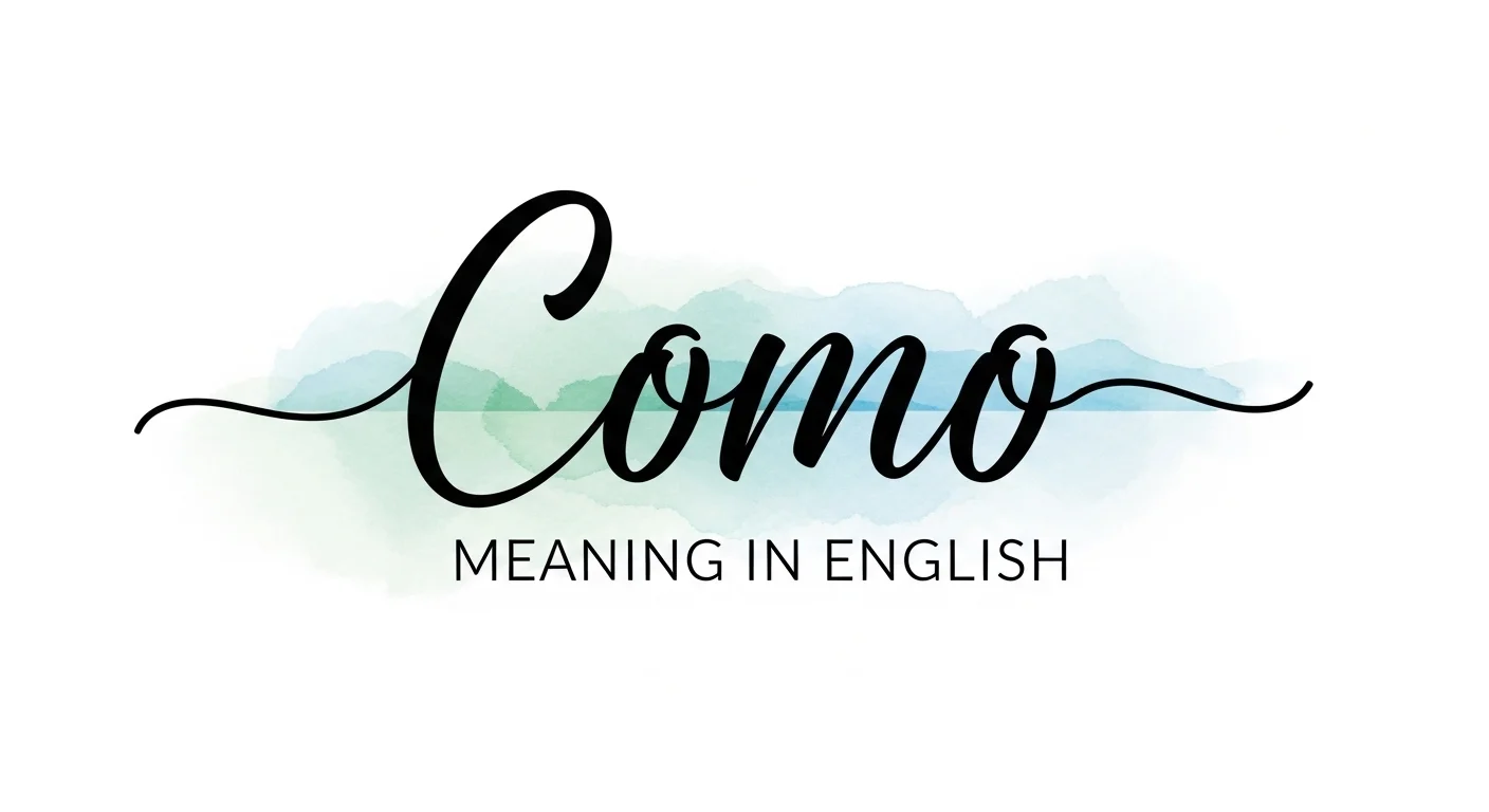 Como meaning in english