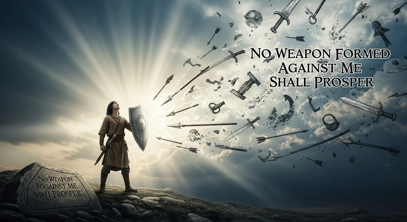 No Weapon Formed Against Me Shall Prosper Bible Verse