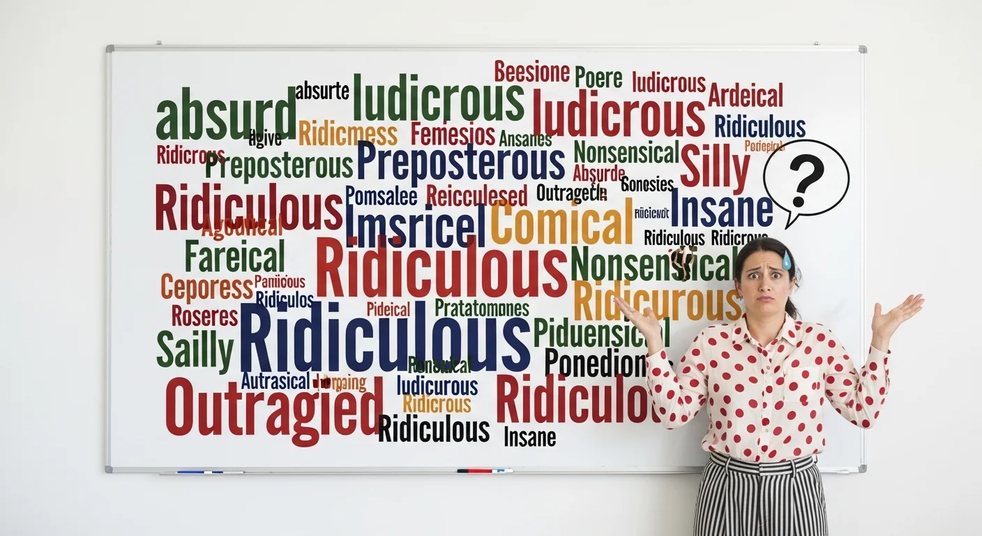 Ridiculous meaning synonyms