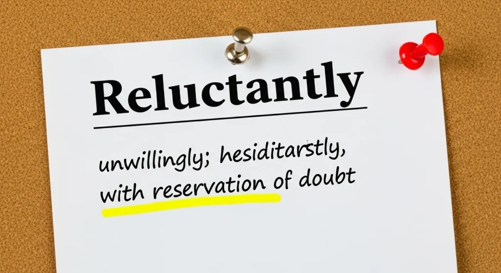 Reluctantly Meaning