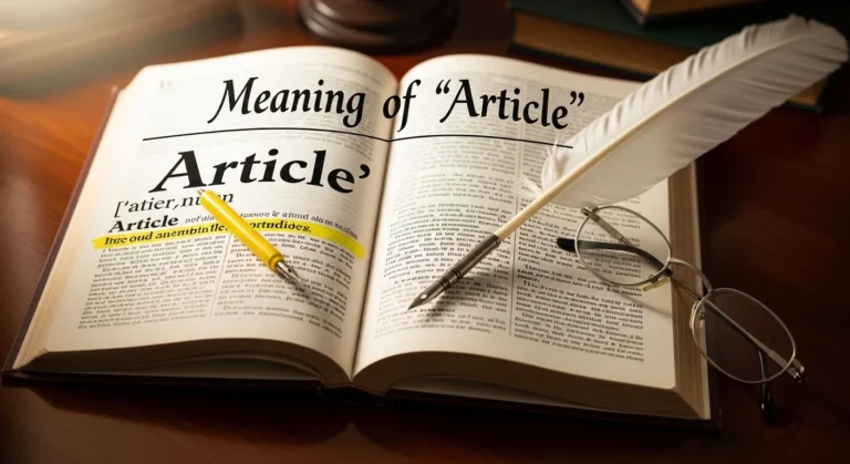 Article Meaning